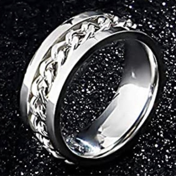 🦋3/$30🦋Fidget Spinner Stainless Steel Bottle Opener Unisex Chain Ring - Picture 2 of 6